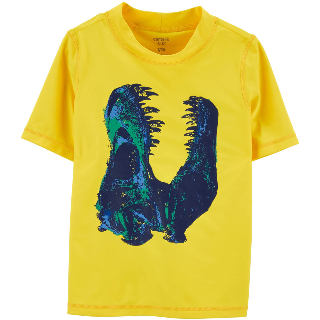 Carter's Kids Boys Dinosaur Rashguard Swimwear T-shirt Yellow 3N129310