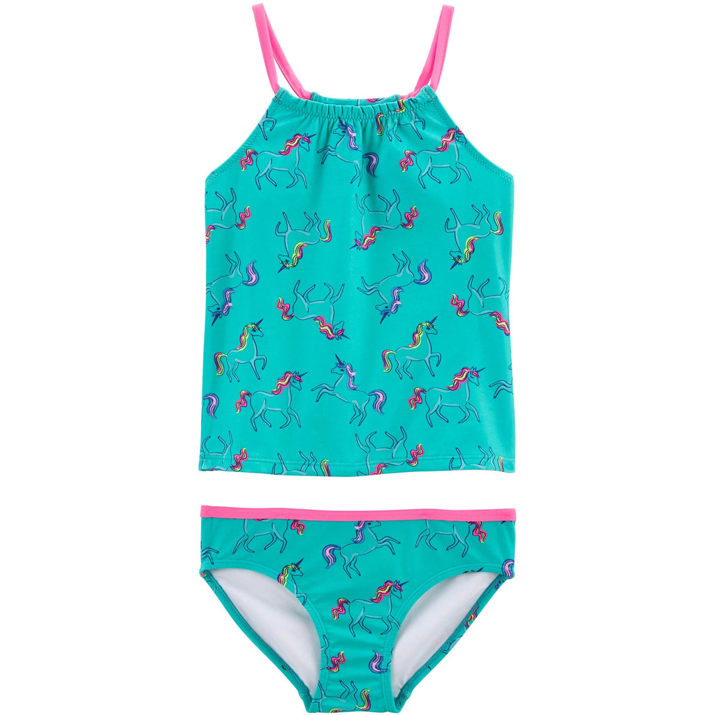 Carter's Kids Girls Carter's 2-Piece Unicorn Tankini Turquoise 3N310210