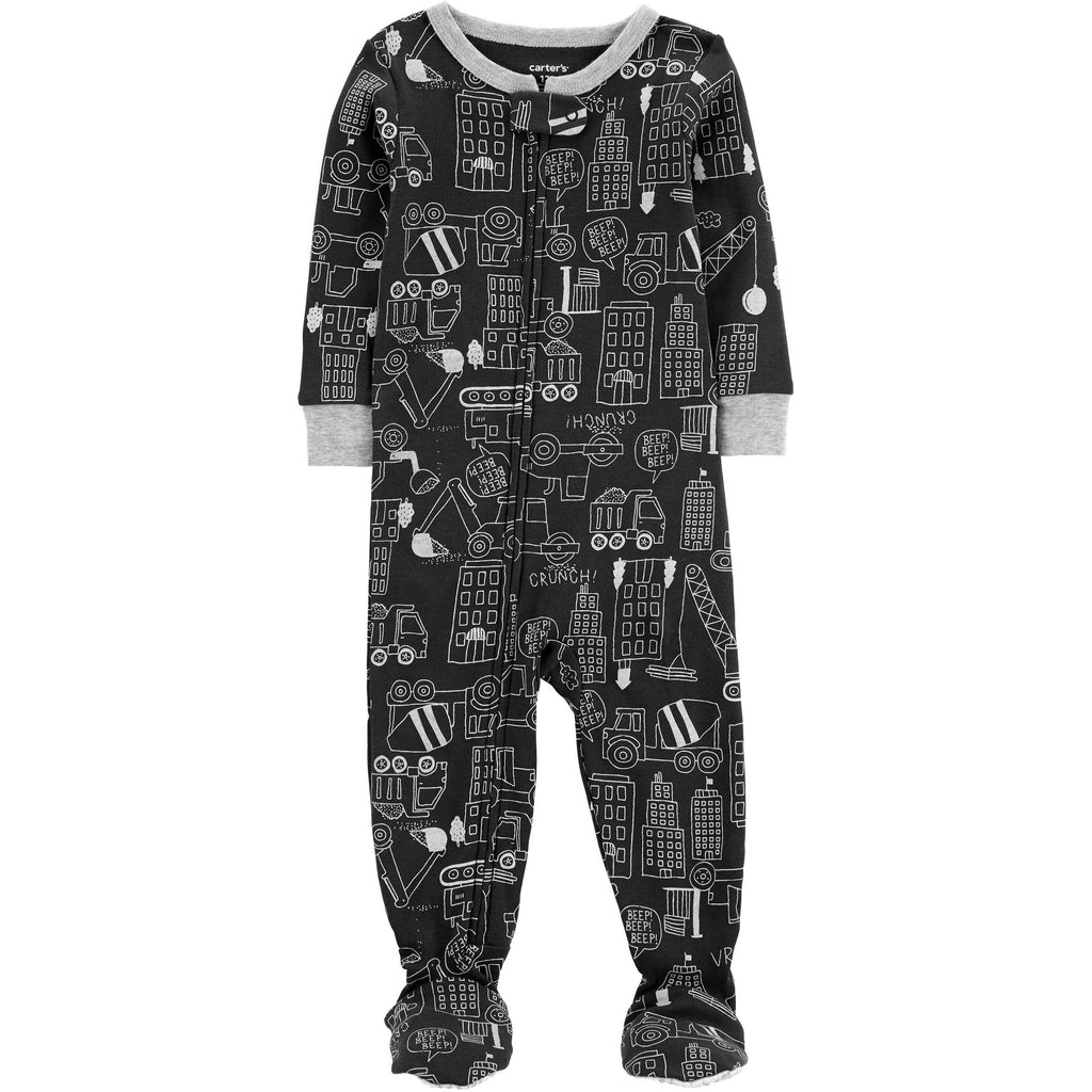 Carter's Toddlers Boys 1-Piece Construction 100% Snug Fit Cotton Footless PJs Black 2M679010