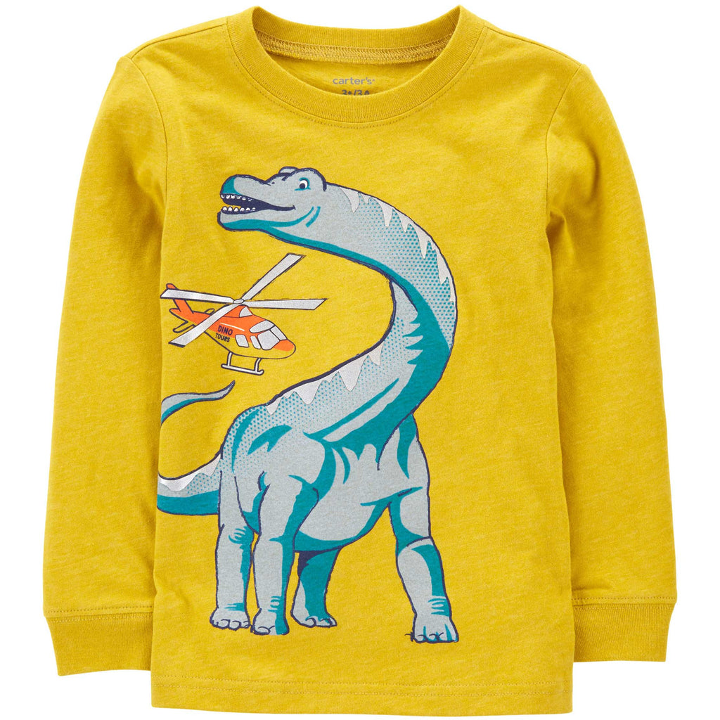 Carter's Toddlers Boys Dinosaur Jersey Tee Yellow 2M717710