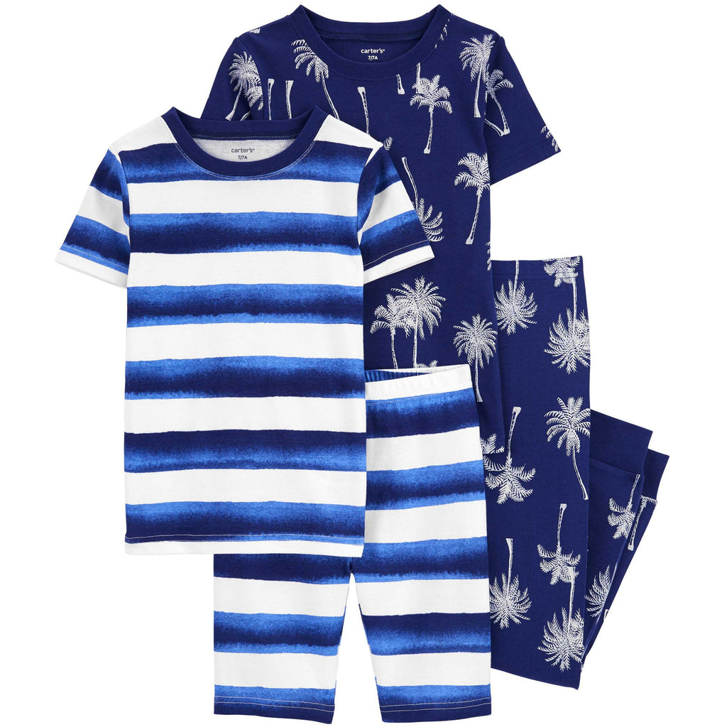 Carter's Toddlers & Kid Boys 4-Piece Palm Tree 100% Snug Fit Cotton PJs Multicolor 3N711910