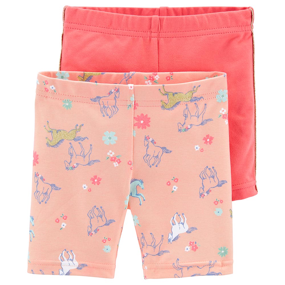 Carter's 2-Pack Horse Playground Shorts Multicolor Age-0-24 Months