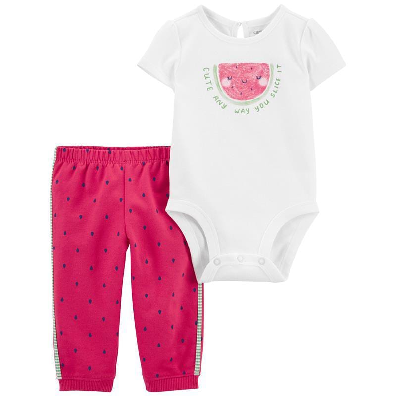 Carters 2-Pack Watermelon Bodysuit Pant Set Pink 1N0550110