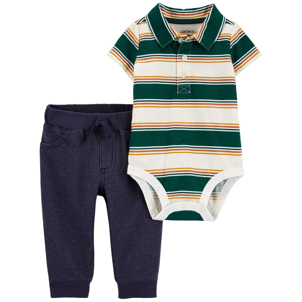 Carters BOY 2-Piece Polo Bodysuit Pant Set Multicolor 1N607710