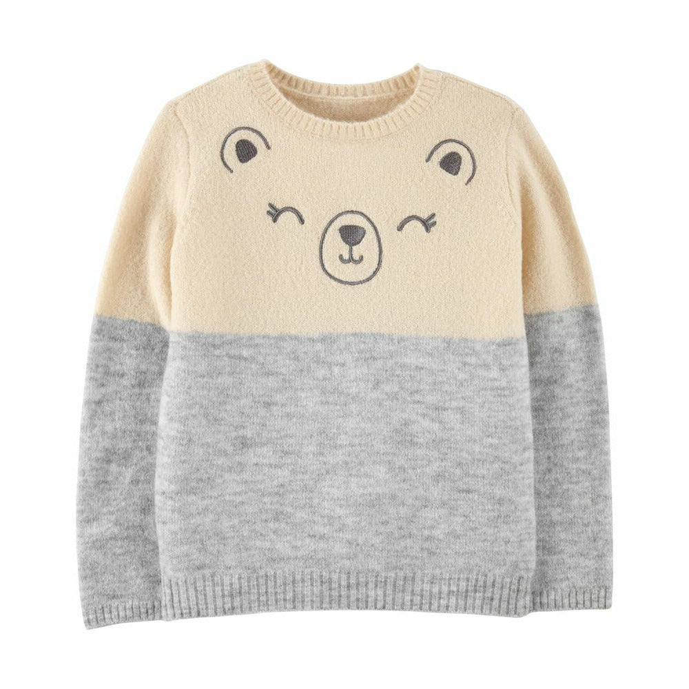 Carter s Bear Sweater Grey Ivory Age 2 Years 5 Years 2M711310
