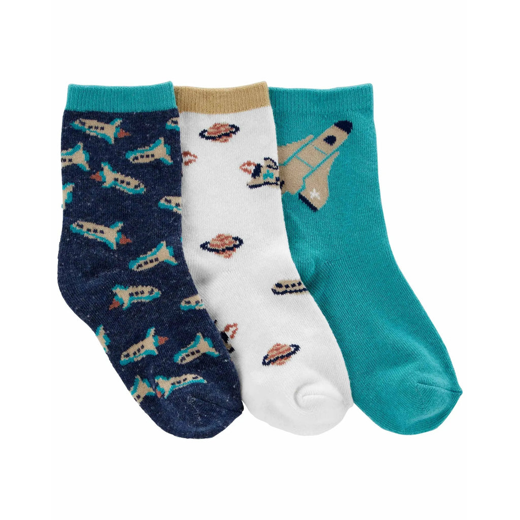Carters Boys 3-Pack Spaceship Socks Multicolor 3N108310