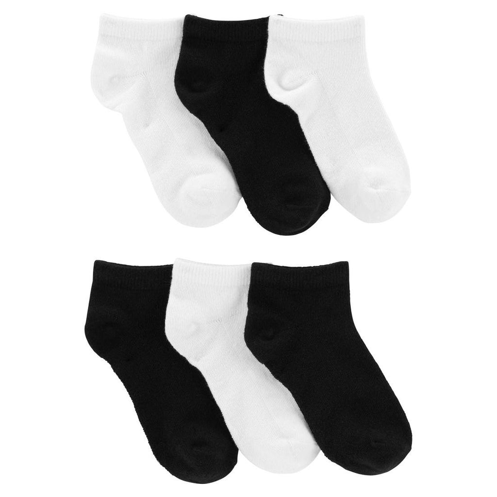 Carters Boys 6-Pack Ankle Socks Black/White 3N112710
