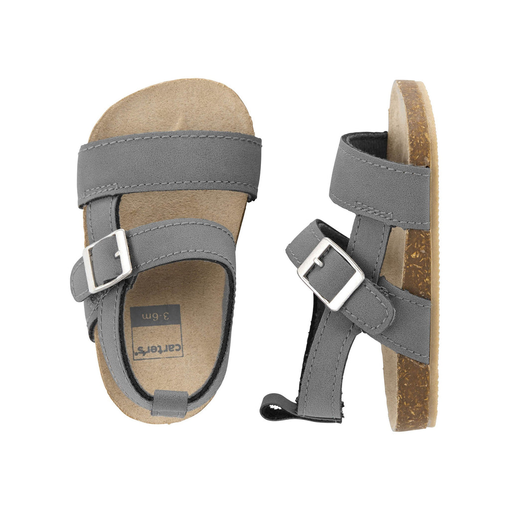 Carters Infant Boys Cork Sandals with Buckle Grey CR06832