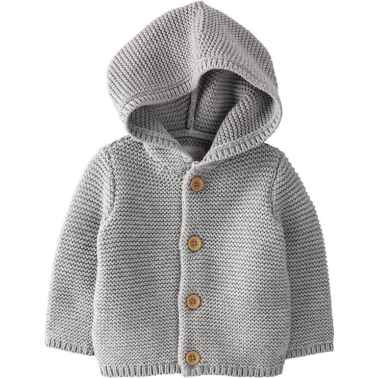 Carters Infants Little Planet Organic Signature Stitch Cardigan Grey 1N487910