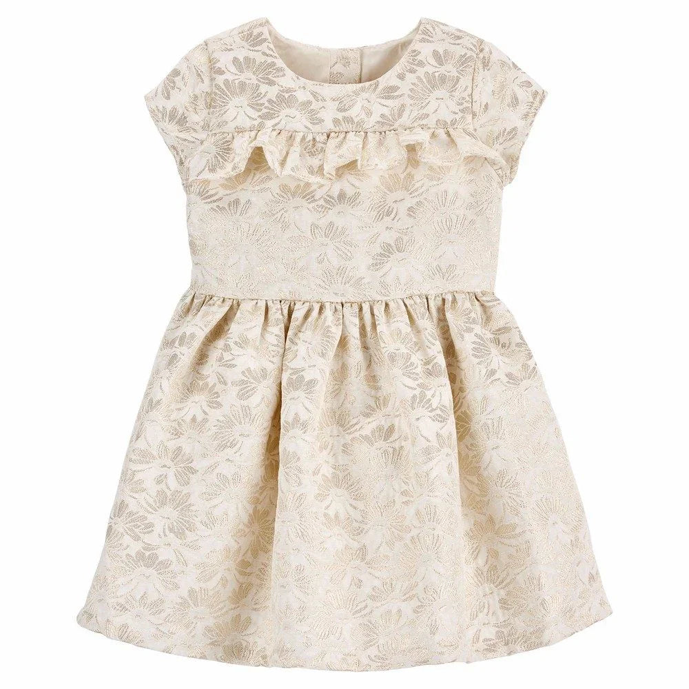 Carter's Jacquard Woven Dress White Age-2 Years- 5 Years-2J317910
