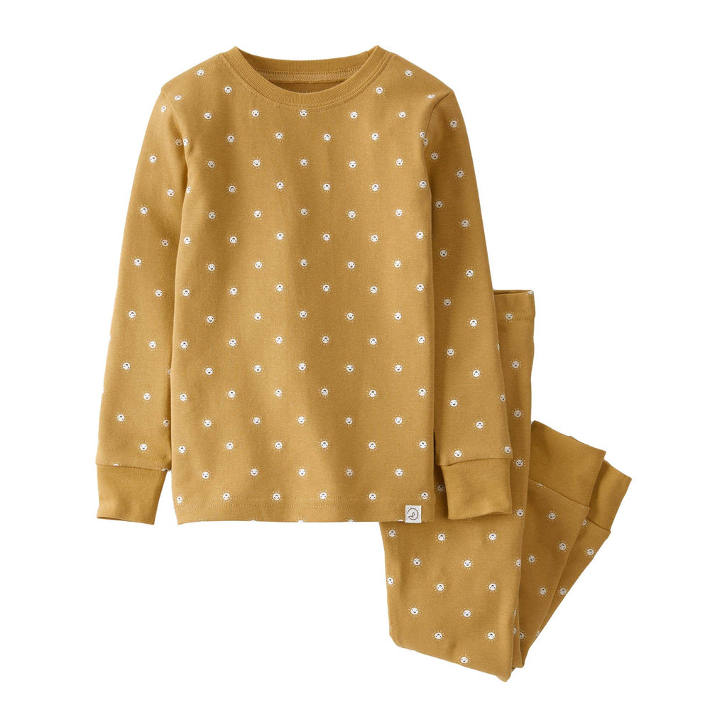 Carters Little Planet Infants Organic Cotton 2-Piece PJs Yellow/White 1N488510