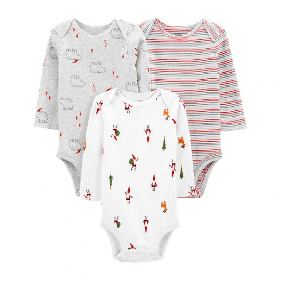 Carter's SANTA Bodysuit Multicolor Age-0-24 Months