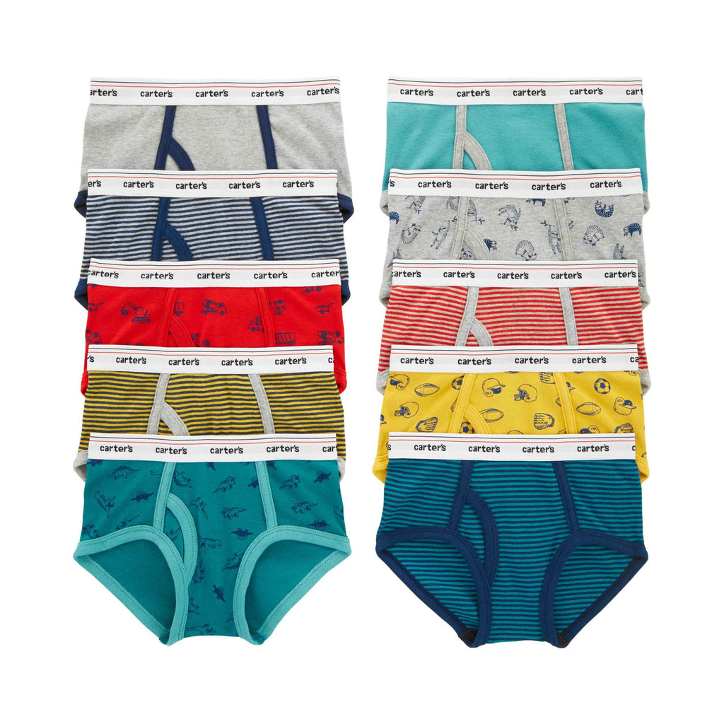 Carters Toddler Boys 10-Pack Cotton Briefs Multicolor 3J282110