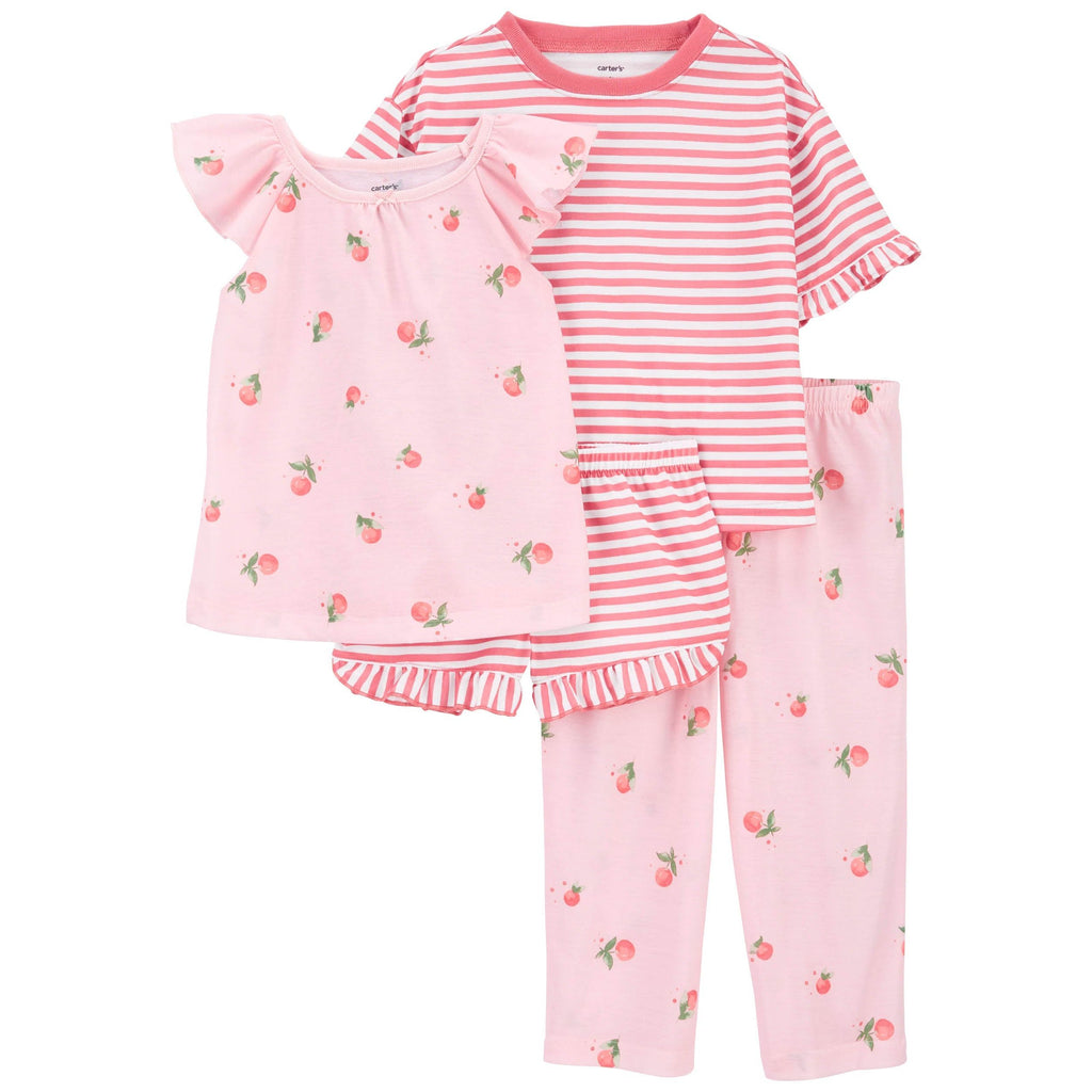 Carters Toddler Girls 4-Piece Fruit Loose Fit Pajamas Set Multicolor 2N709110