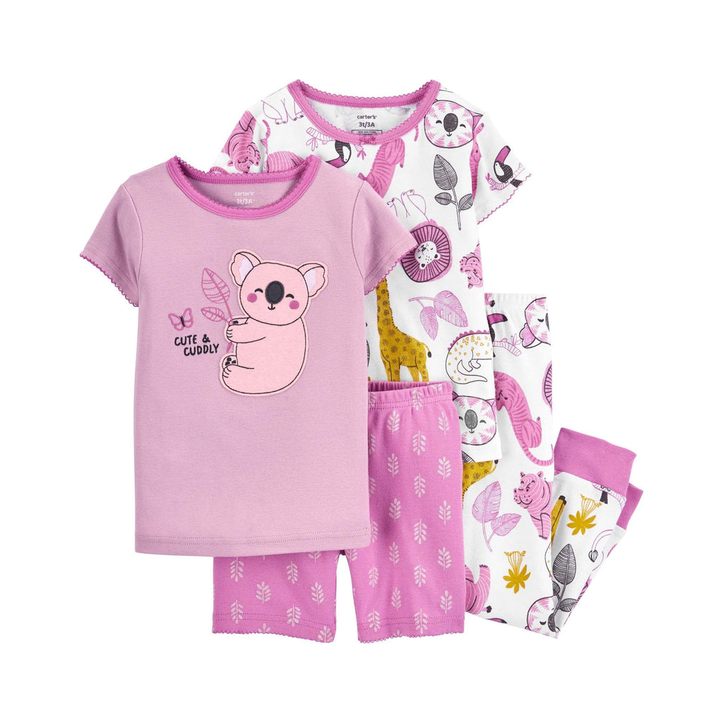 Carters Toddler Girls 4-Piece Koala Loose Fit PJs Set Multicolor 2N712510