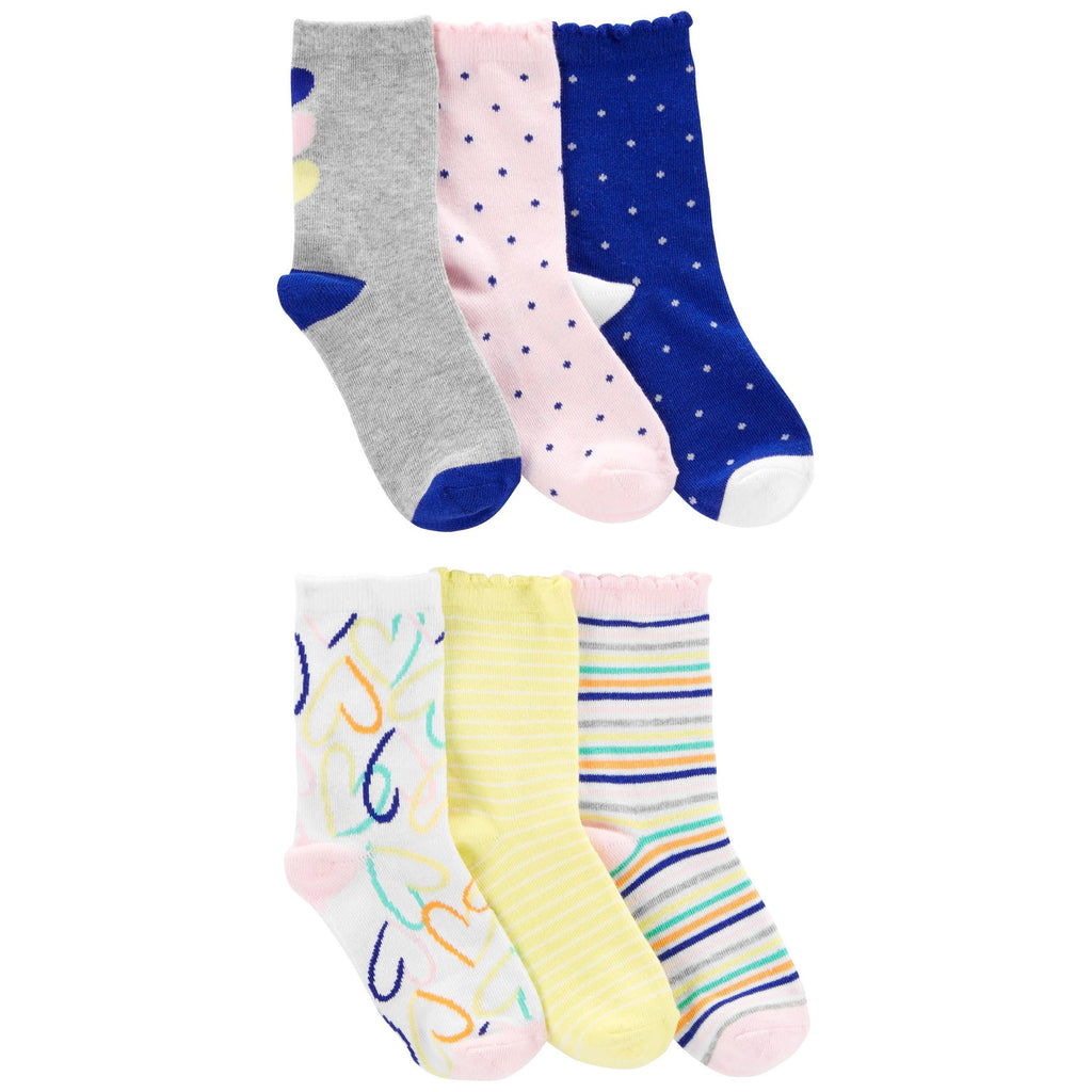 Carters Toddler Girls 6-Pack Heart Socks Multicolor 2N111510