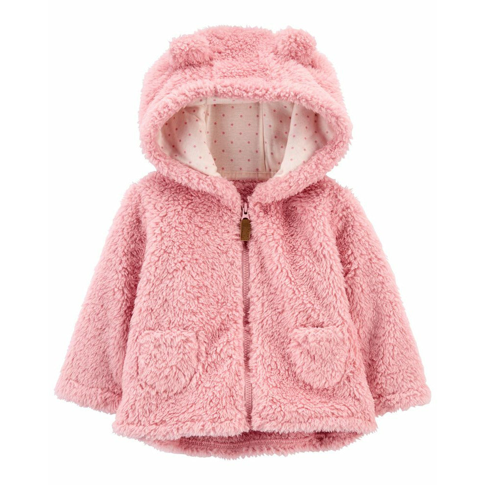 Carter's Zip-Up Sherpa Jacket Pink Age-0-24 Months