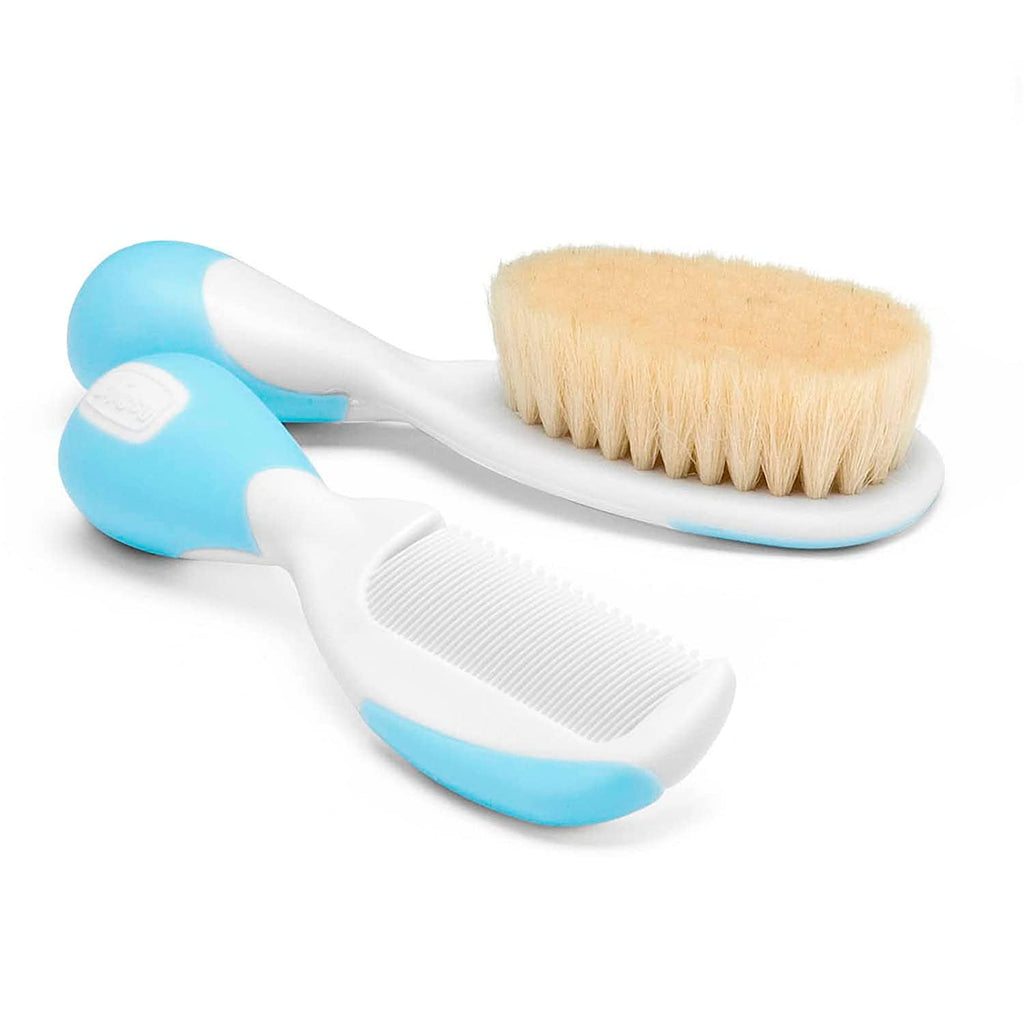 Chicco Baby Brush and Comb Light Blue Age- Newborn & Above