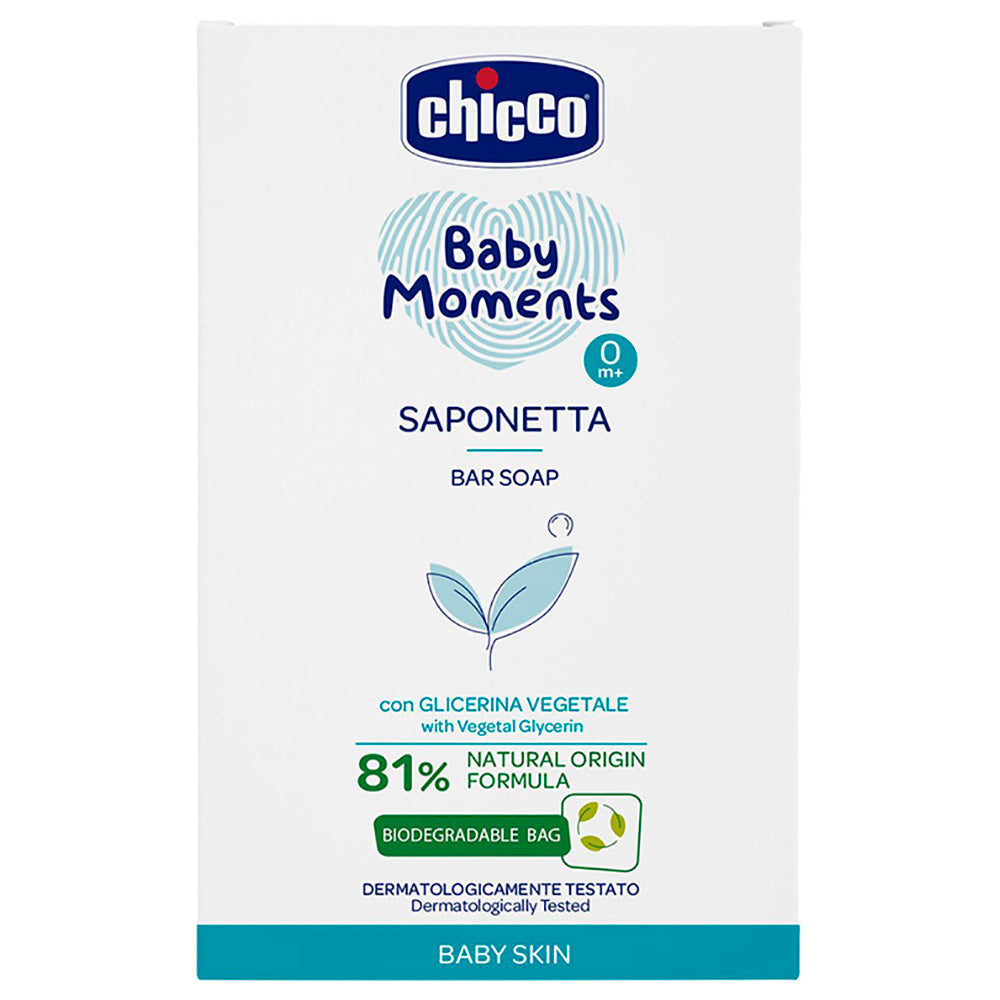 Chicco Baby Moments Bar Soap for Baby Skin 100gr Age- Newborn & Above
