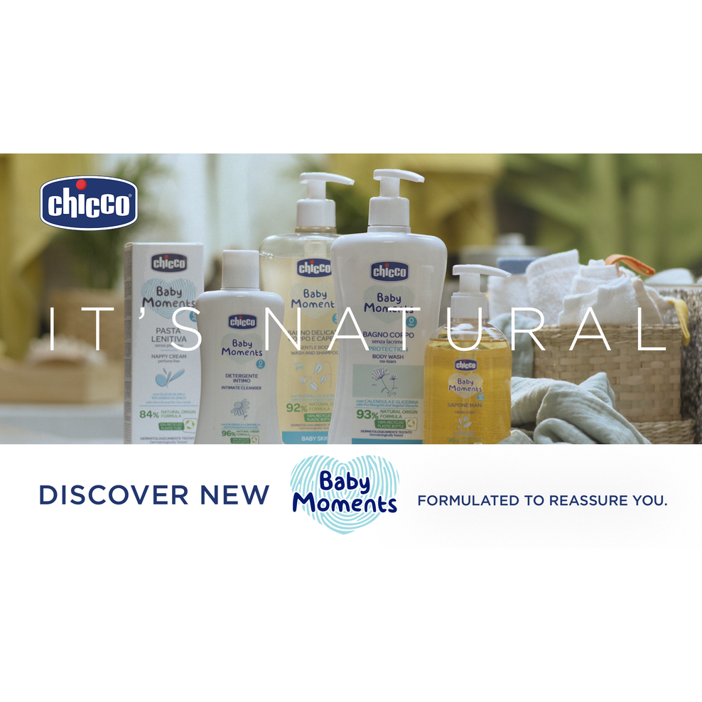 Chicco Baby Moments Body Wash No-Tears Tenderness for Baby Skin 500ml Age- Newborn & Above
