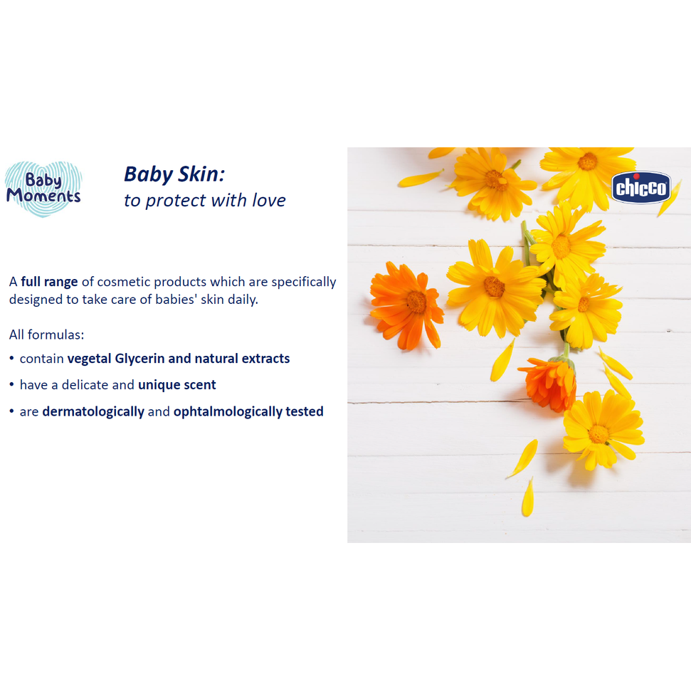 Chicco Baby Moments Body Wash No-Tears Tenderness for Baby Skin 500ml Age- Newborn & Above