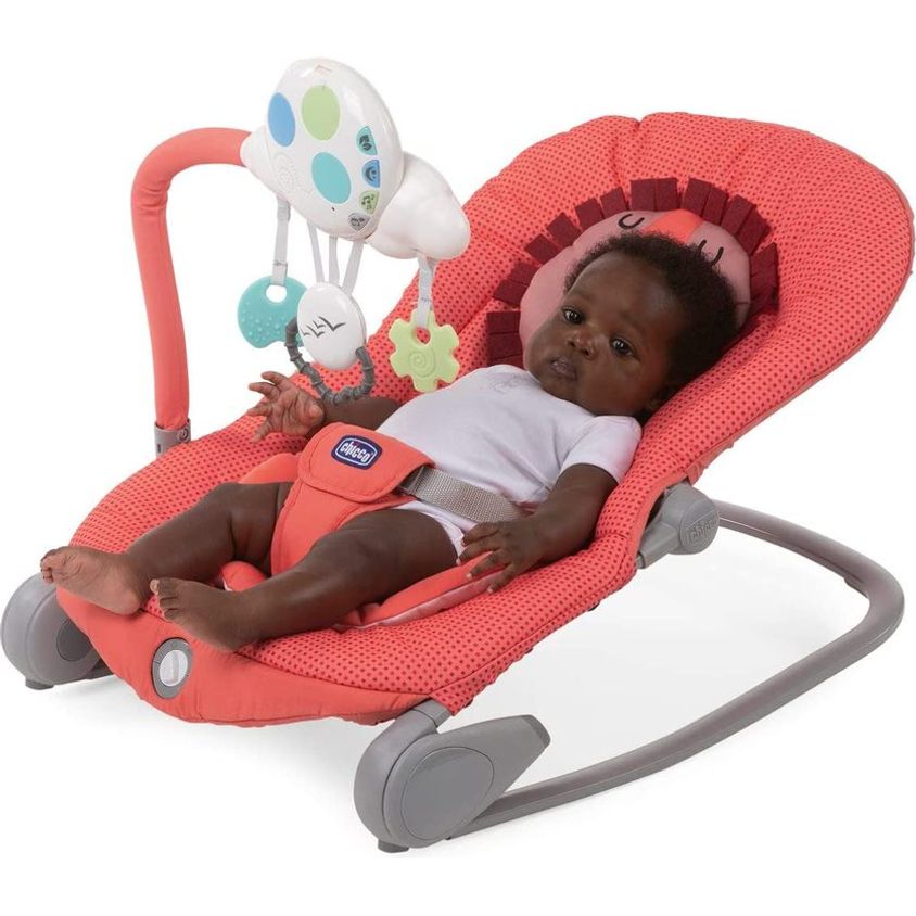 Baby Bouncer Portable For 0-6 Months Vibrating Seat With Toys
