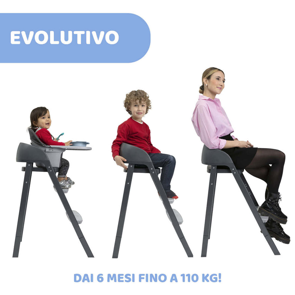 Chicco Crescendo Up Evolutionary Chair Etna Black Re-Lux Age- 6 Months & Above