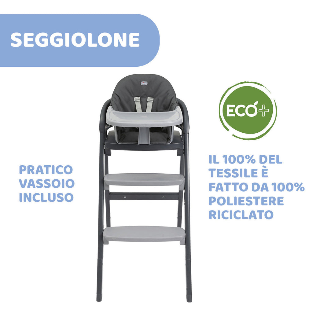 Chicco Crescendo Up Evolutionary Chair Etna Black Re-Lux Age- 6 Months & Above