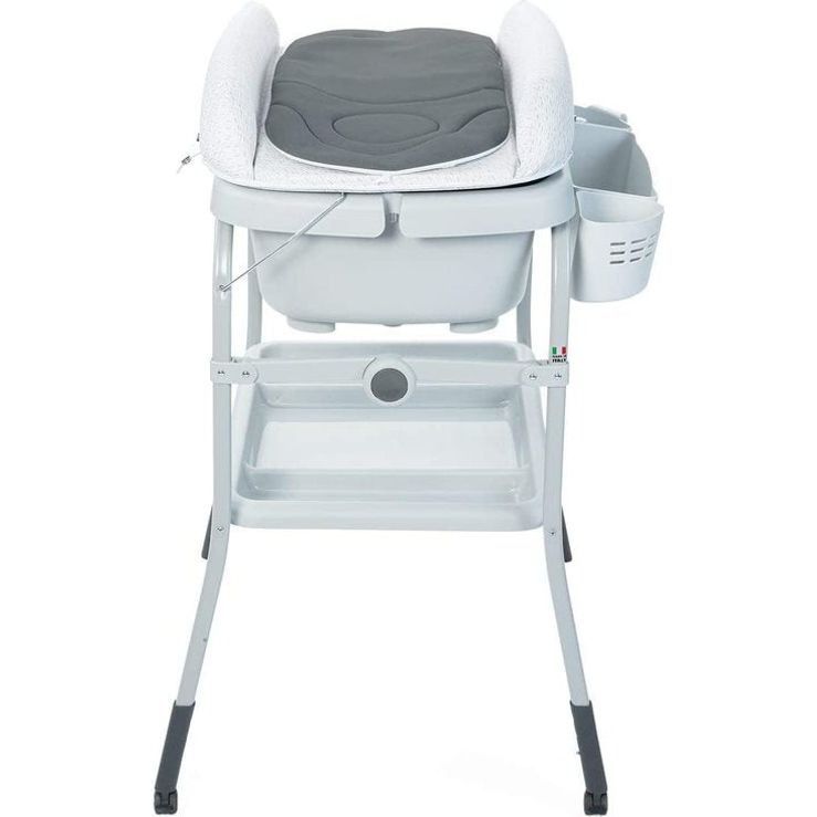Chicco Cuddle & Bubble Comfort Baby Bath Bath Tub & Changing Table White Dots Age- Newborn to 12 Months