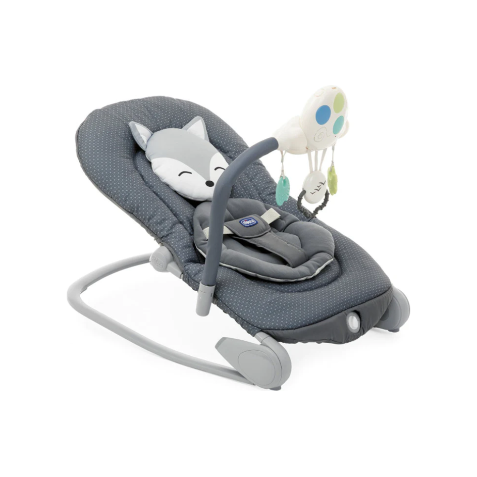 Chicco Foxy Balloon Baby Bouncer Dark Grey Age- Newborn upto 18