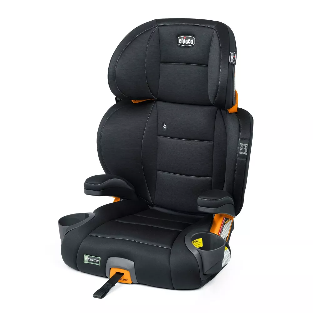 Chicco KidFit Clear Tex Plus 2-in-1 Belt Positioning Booster Car Seat Obsidian Age- 2 Years & Above (Holds from 18 Kg to 50 Kg)