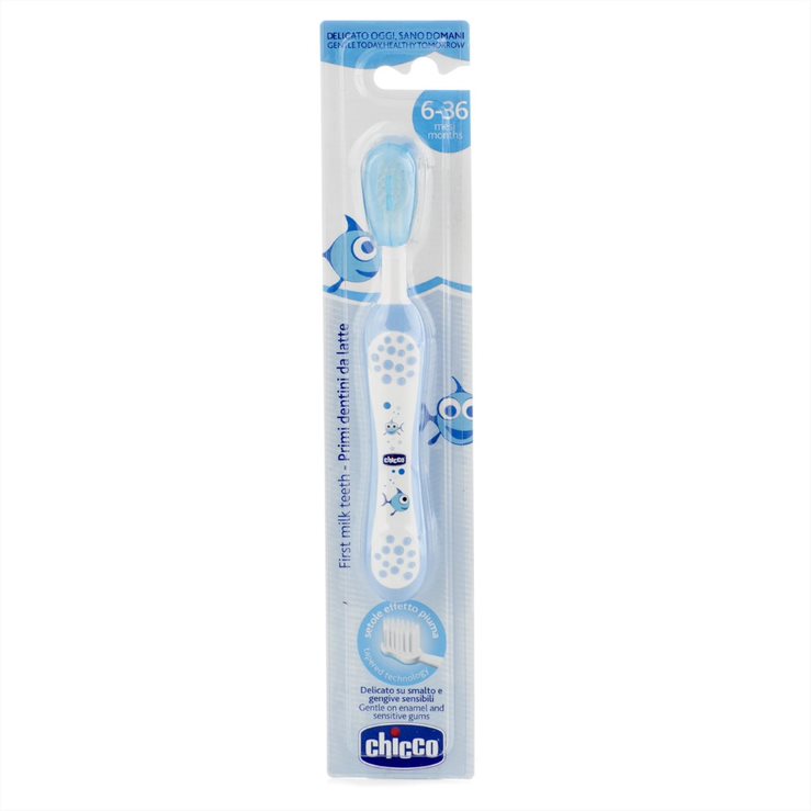 Chicco Toothbrush Blue Age- 6 Months to 36 Months