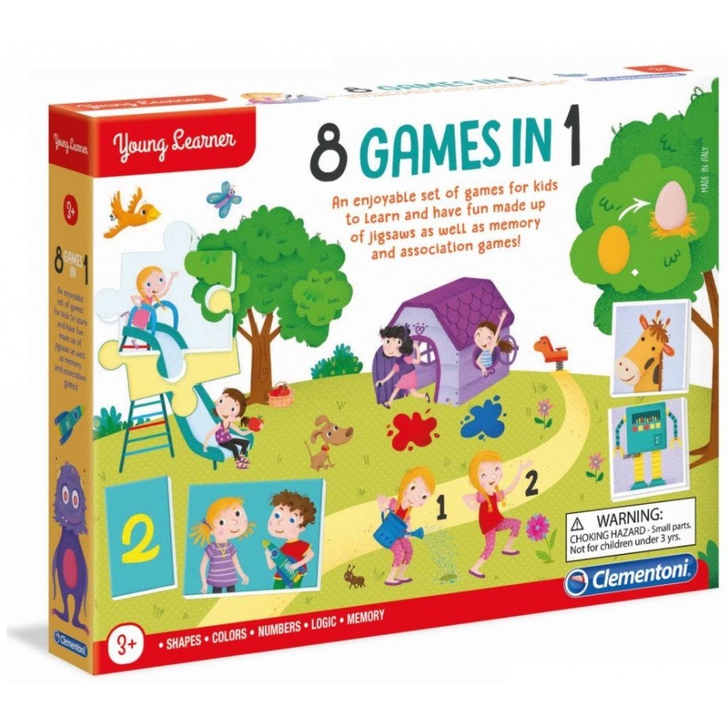 Clementoni Young Learner 8 Games In 1 3Y+