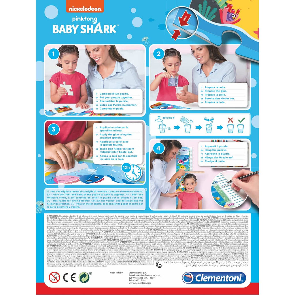 Clementoni Baby Shark Measure Me Puzzle 30 Pieces 3Y+