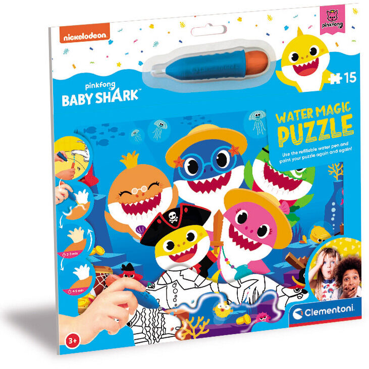Clementoni Baby Shark Water Magic Puzzle 15 Pieces Age- 3 Years & Above