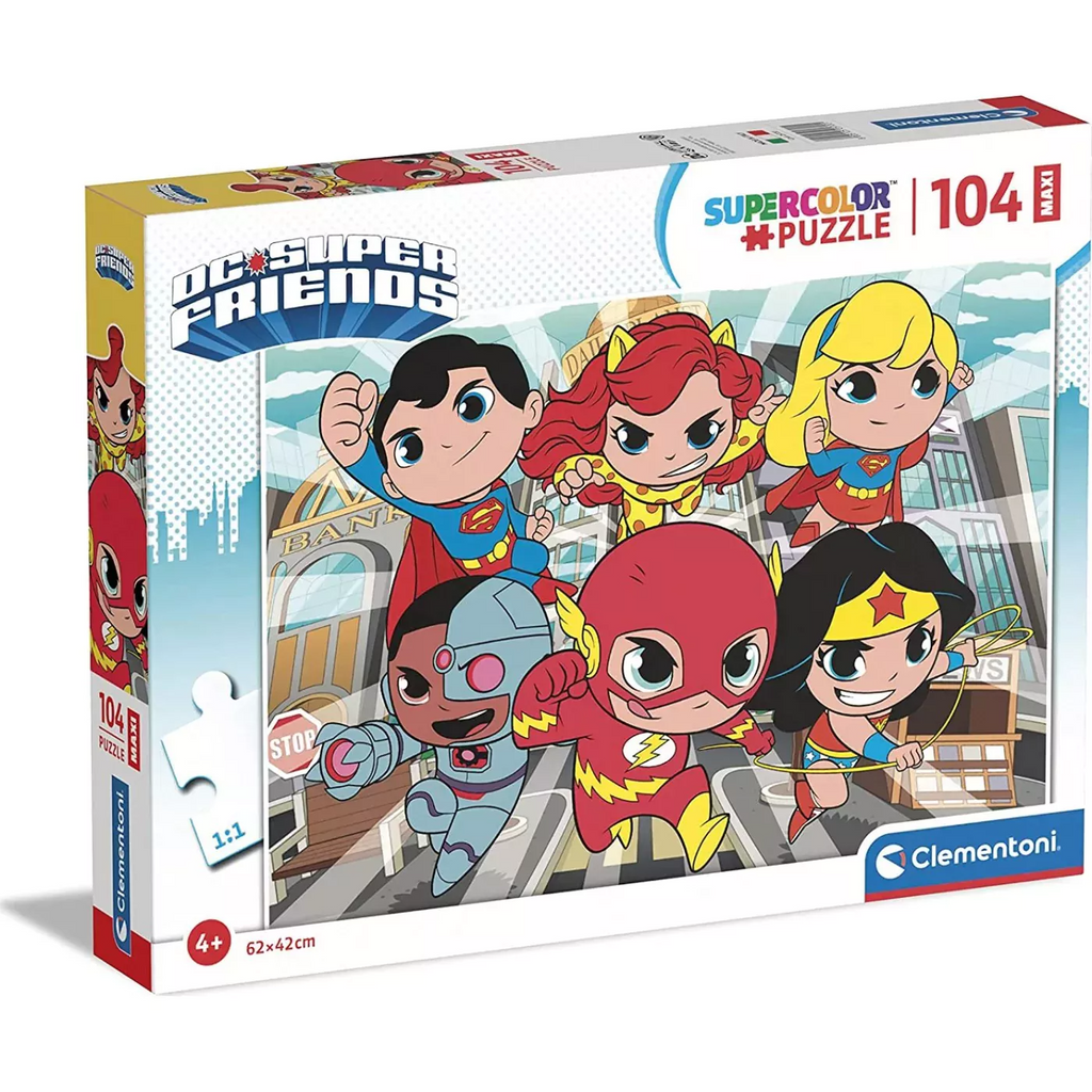 Clementoni DC Comic Super Friends Puzzle 104 Maxi Puzzle 104 Pieces Age- 4 Years & Above