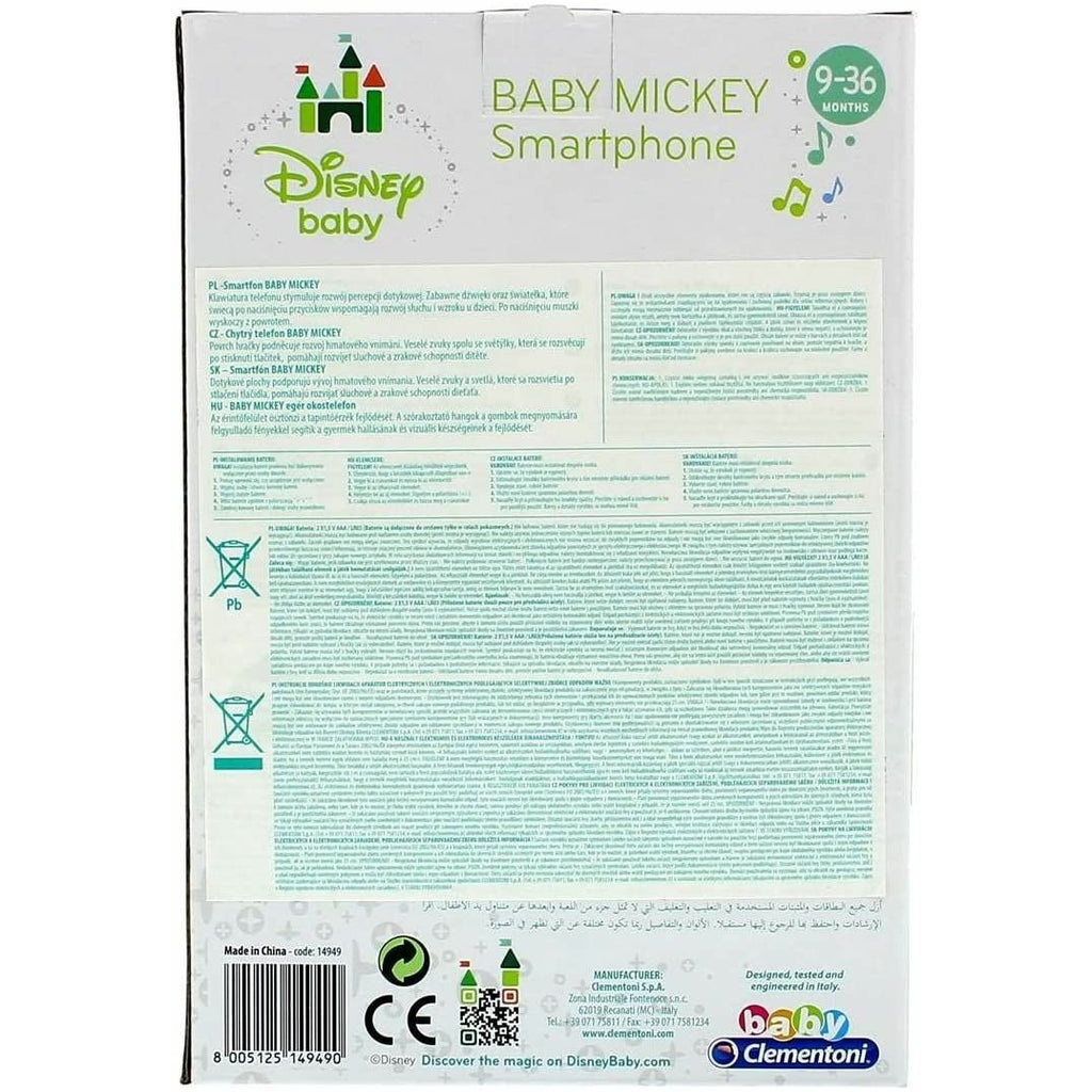 Clementoni Disney Baby Mickey Smartphone Age-9 Months & Above