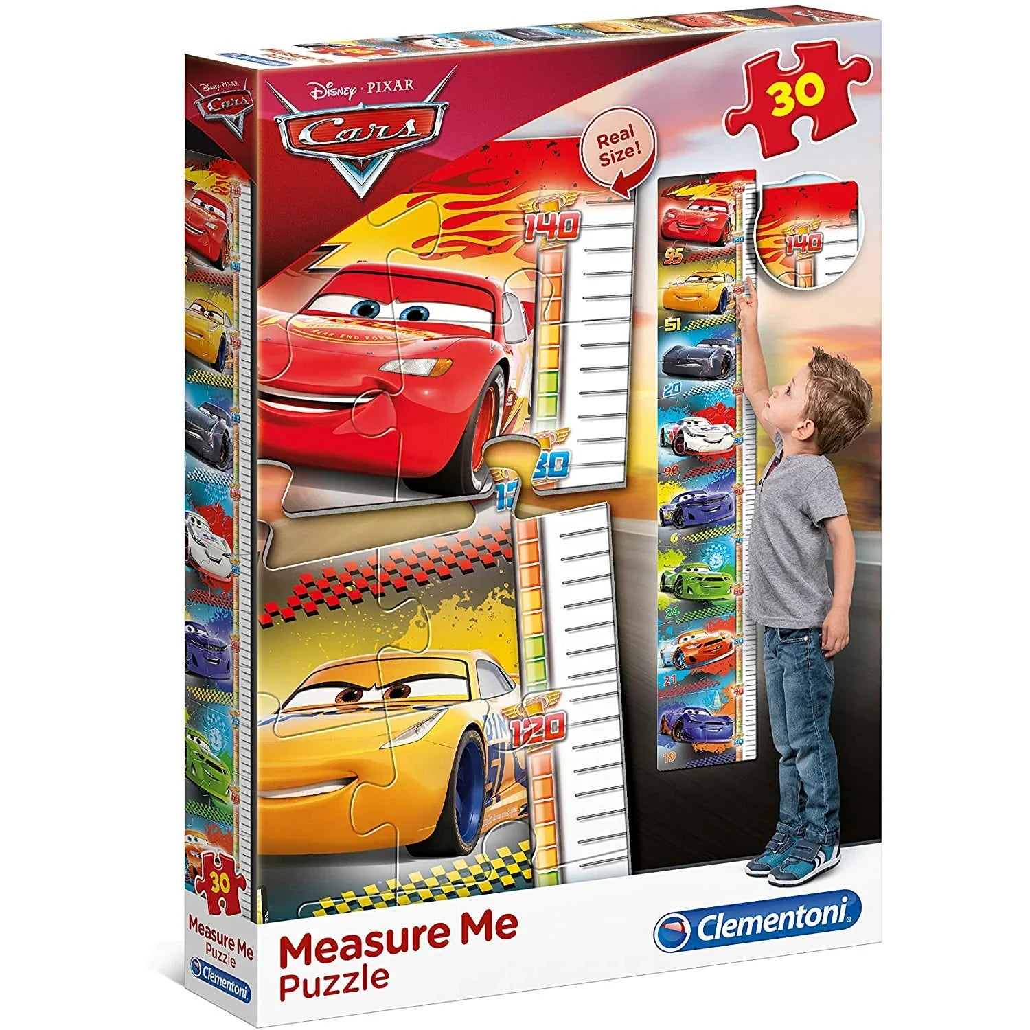 Clementoni Disney Pixar Cars Measure Me Puzzle 30 Pieces - Peekaboo