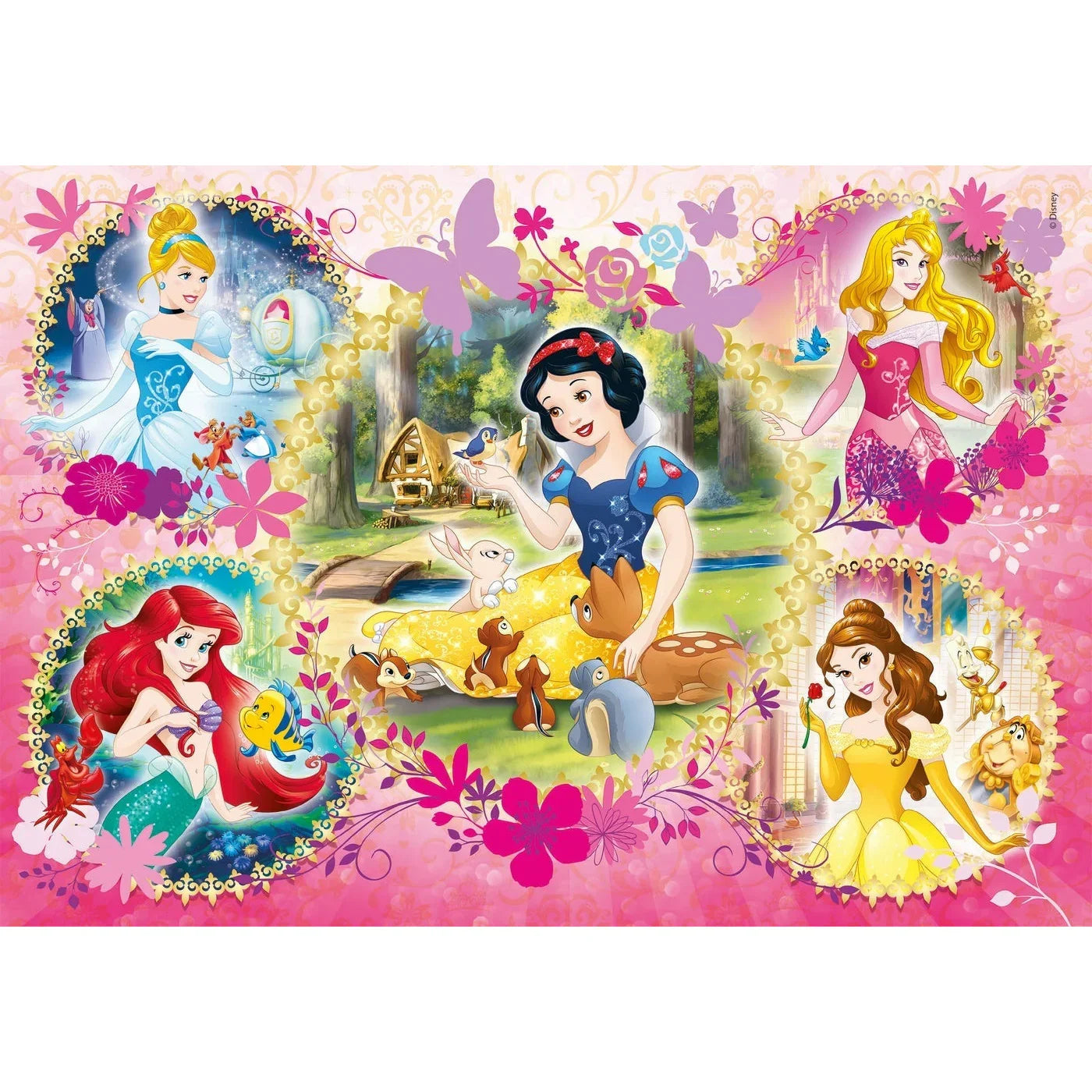 Clementoni Disney Princess Puzzle 2 x 60 Pieces 5Y+ - Peekaboo