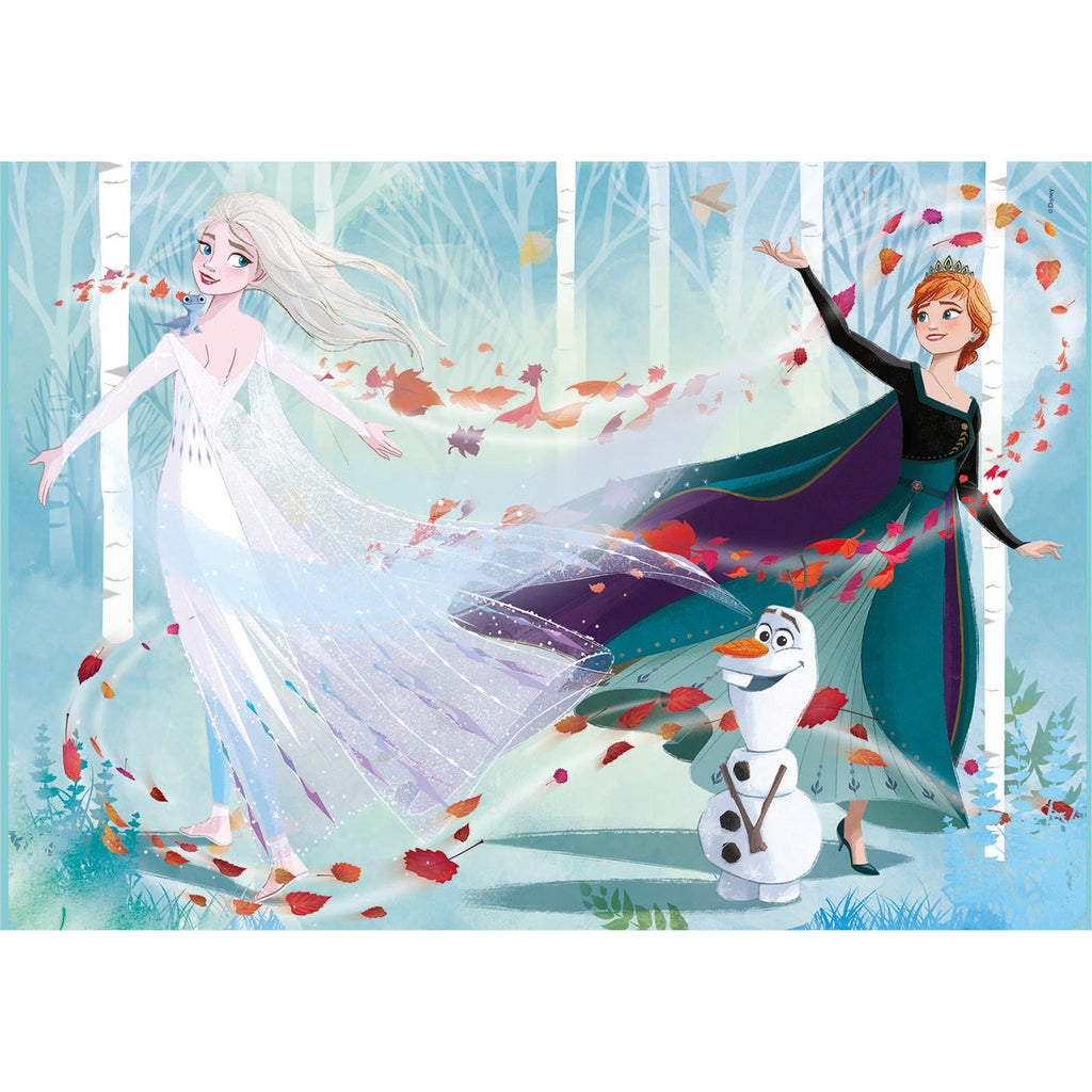 Clementoni Happycolor Double Face Frozen II Puzzle 104 Pieces Age- 6 Years & Above