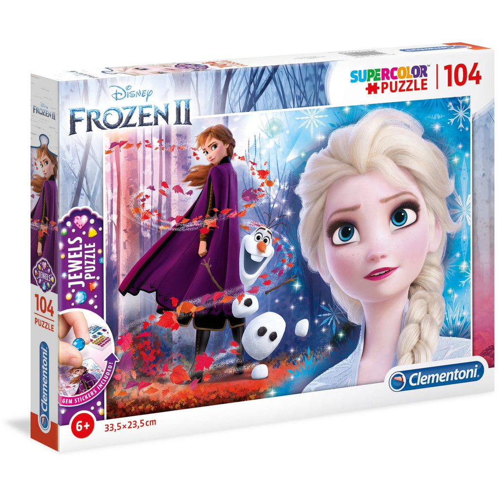 Clementoni Jewels Frozen II Puzzle 104 Pieces Age- 6 Years & Above