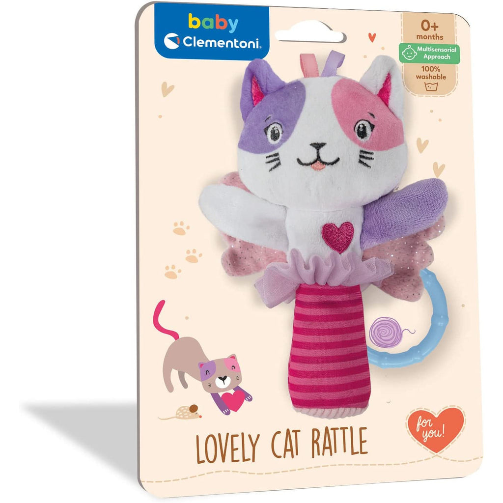 Clementoni Lovely Cat Rattle Toy Age- Newborn and Above
