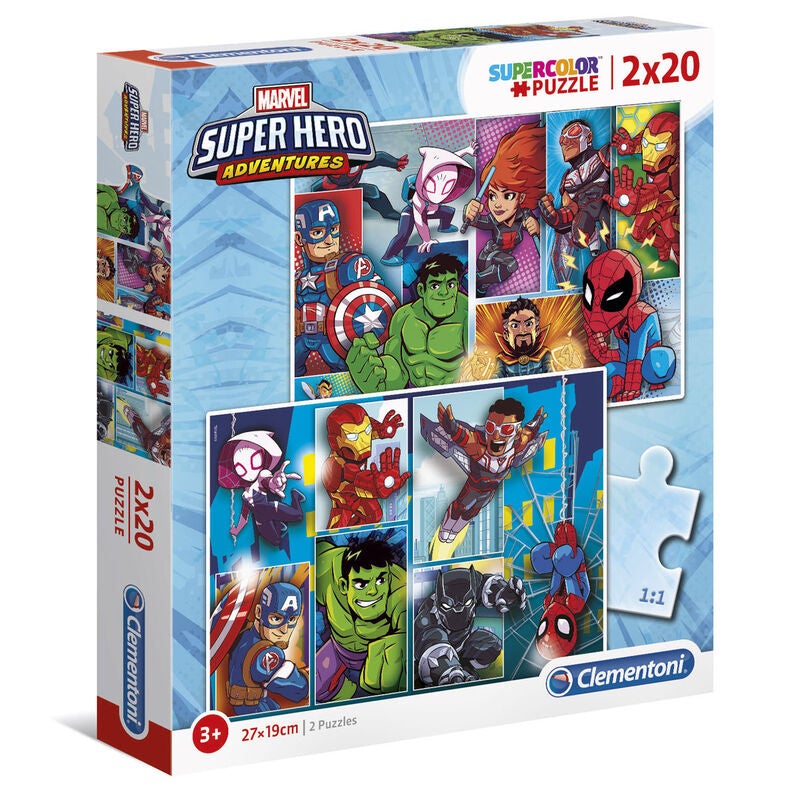 Clementoni Marvel Super Hero Adventures puzzle 2X20 pieces 3Y+