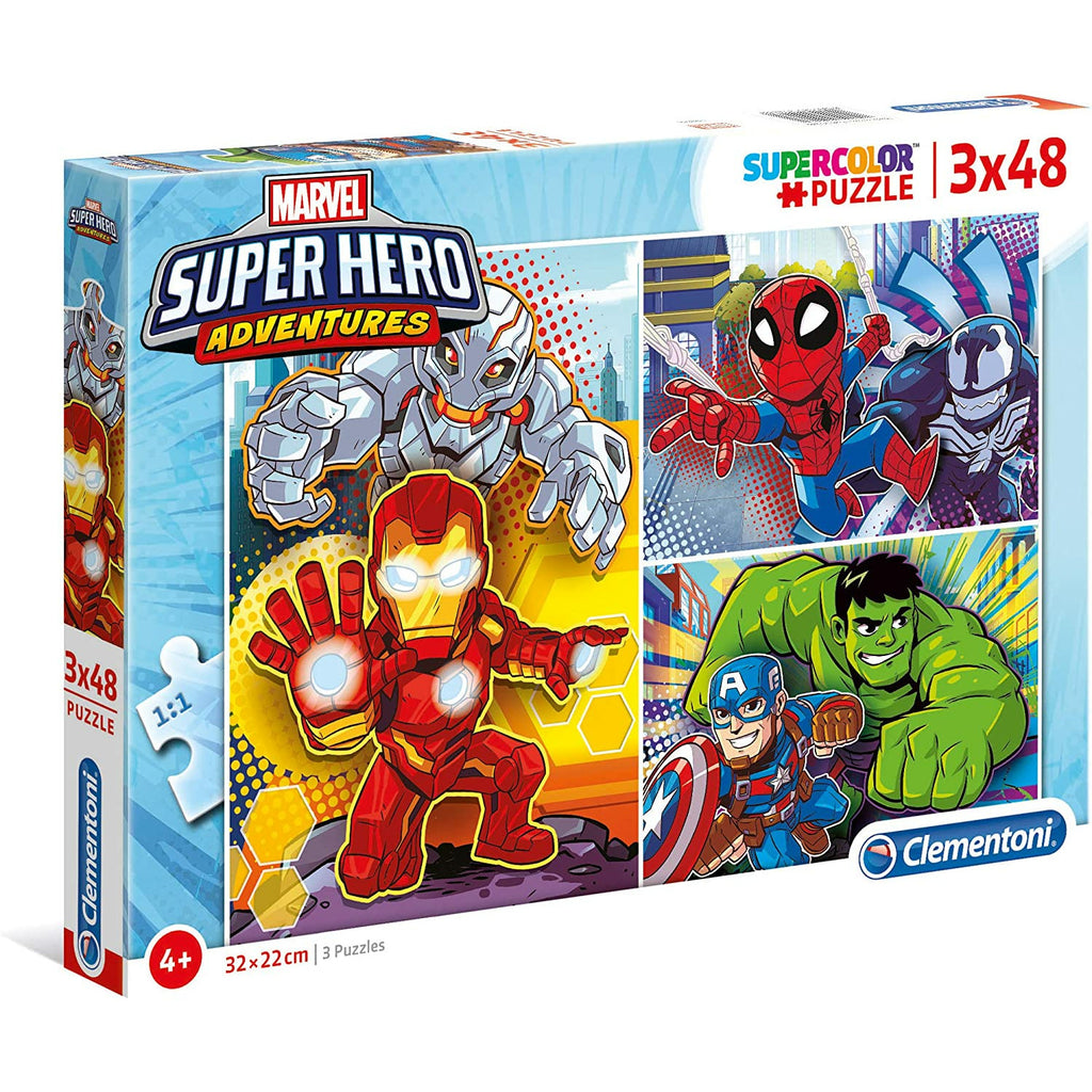 Clementoni Marvel Super Hero Puzzle 3X48 Pieces 4Y+