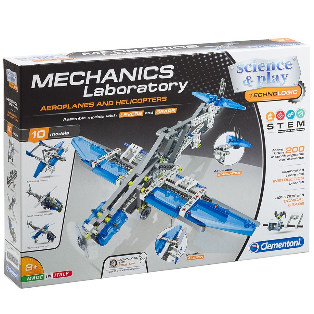 Clementoni Mechanics Laboratory Aeroplanes & Helicopters Age- 8 Years & Above