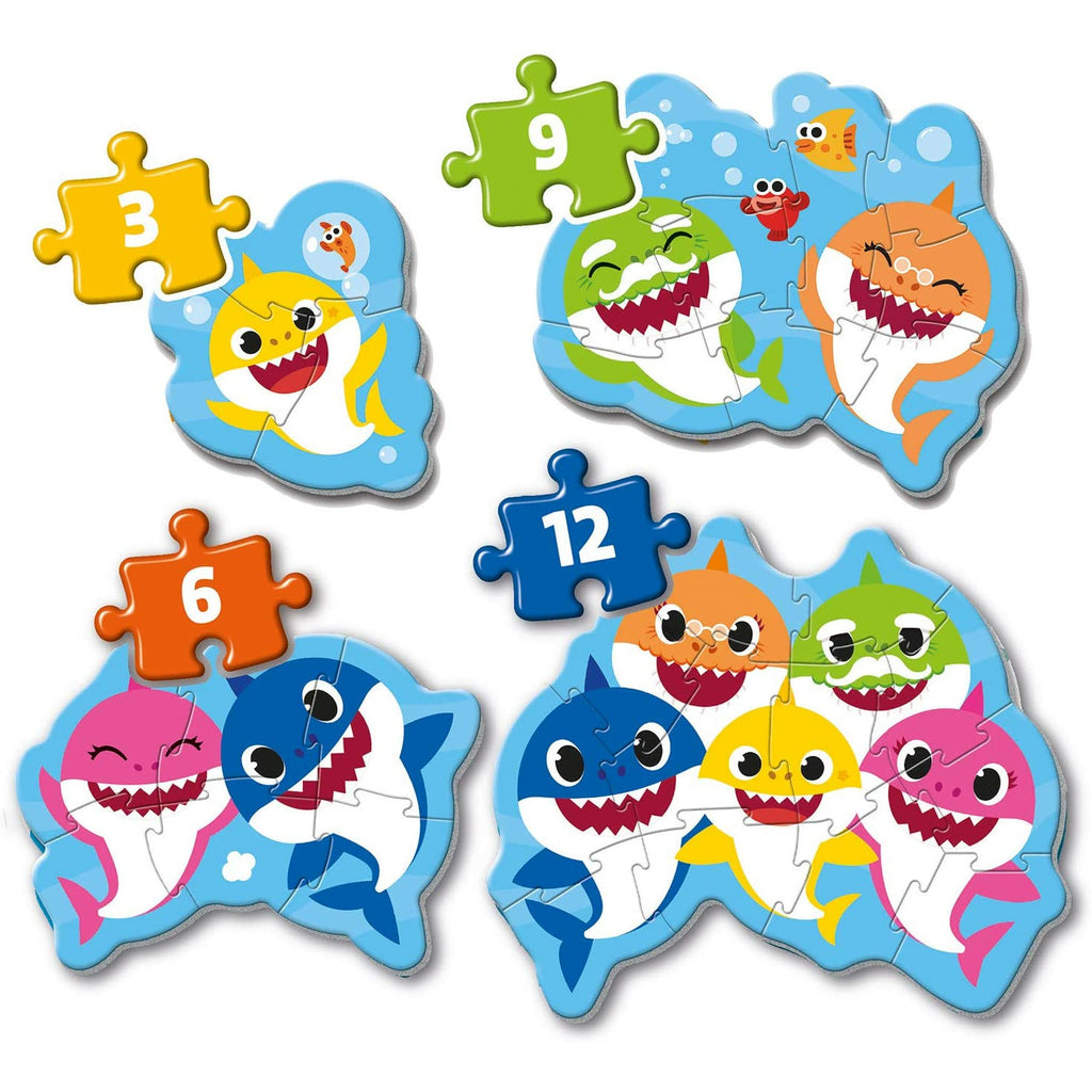 Clementoni My First Puzzle Baby Shark 3,6,9,12 Pieces 2Y+