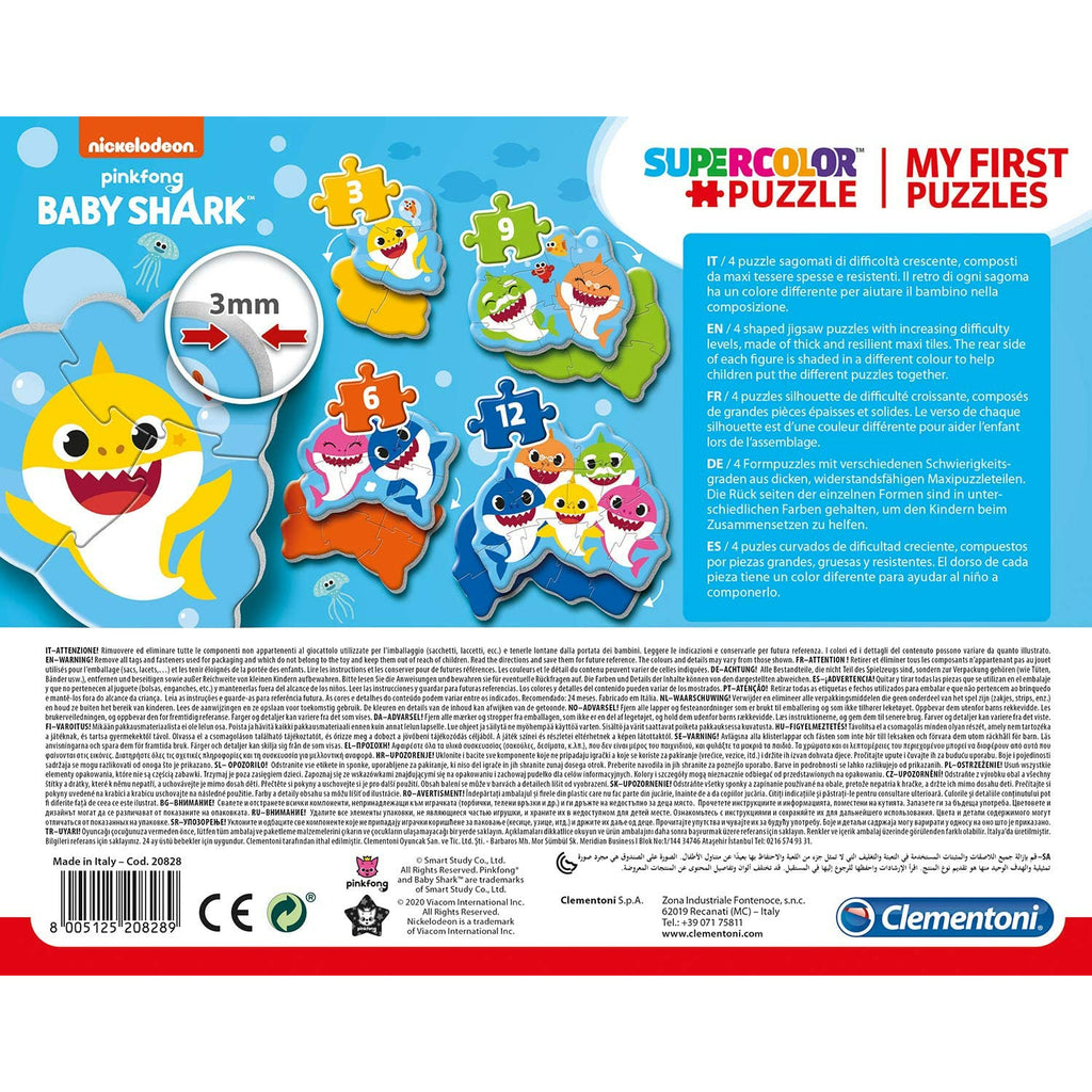 Clementoni My First Puzzle Baby Shark 3,6,9,12 Pieces 2Y+