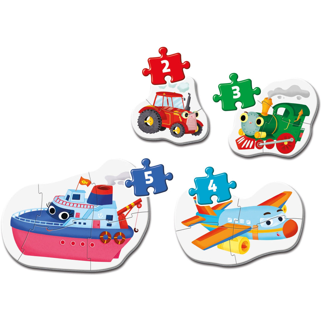 Clementoni My First Puzzle Means of Transport 2-3-4-5 Pieces Age- 2 Years & Above