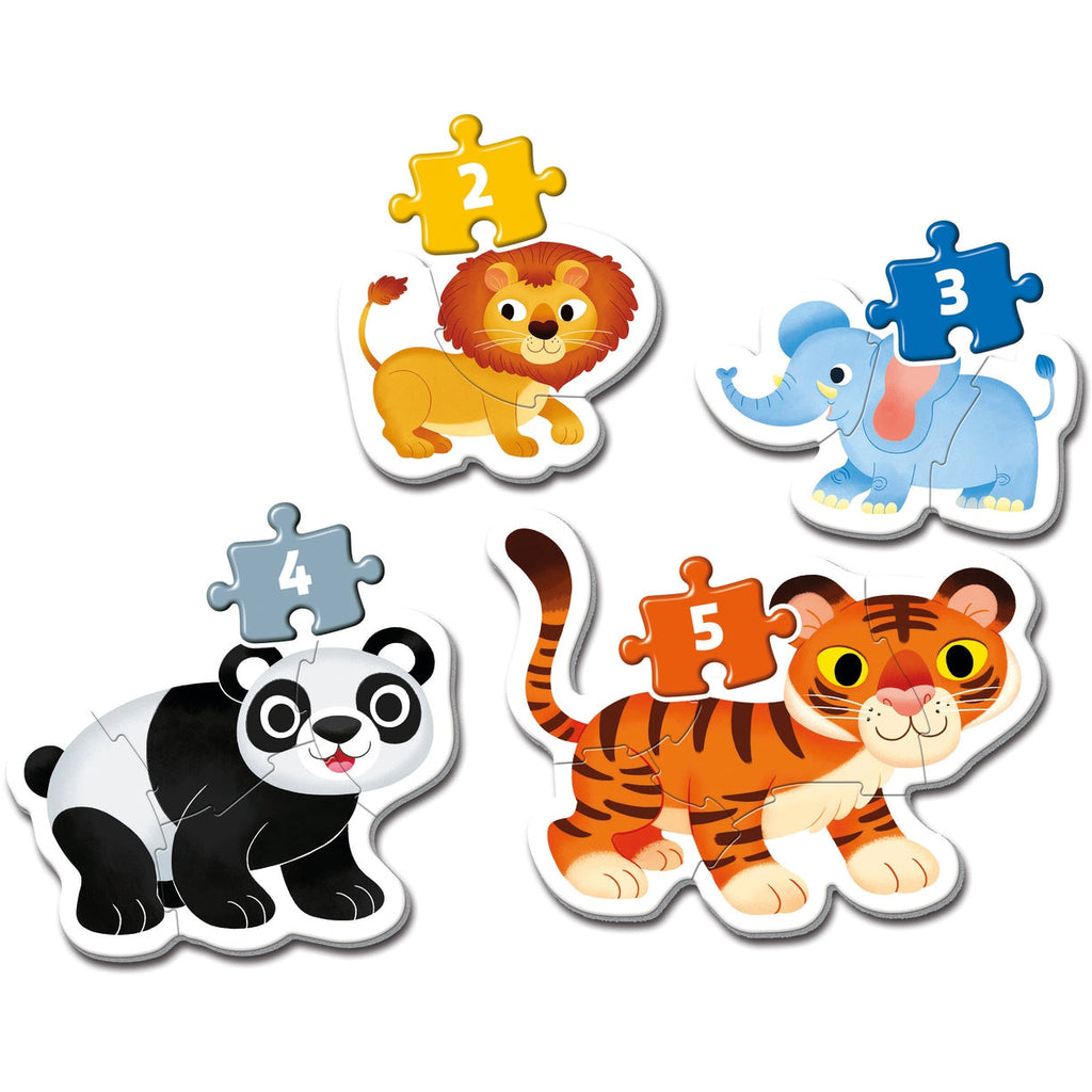 Clementoni My First Puzzle Wild Animals 2-3-4-5 Pieces Age- 2 Years & Above