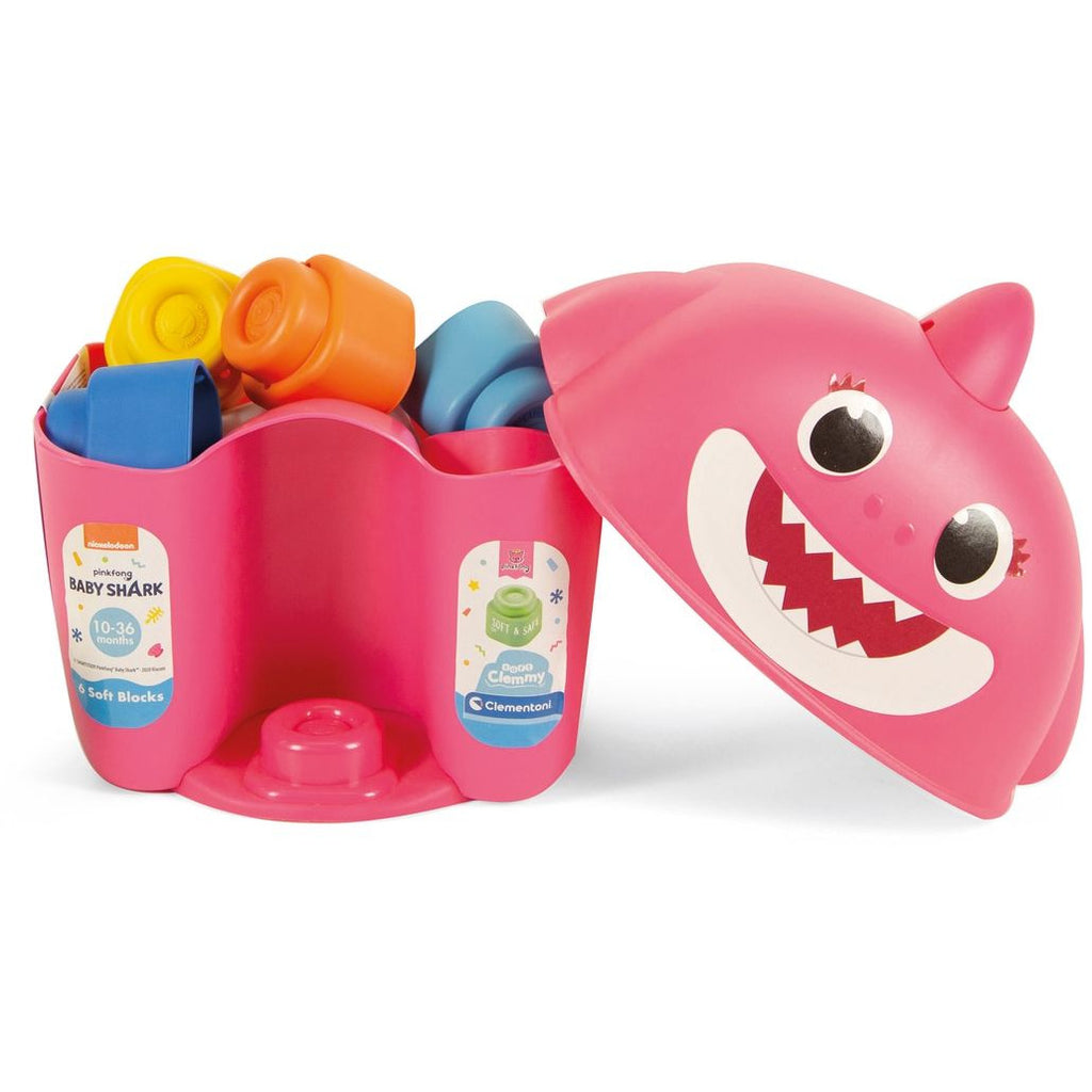 Clementoni Soft Clemmy Baby Shark Bucket Multicolor Age- 10 Months & Above